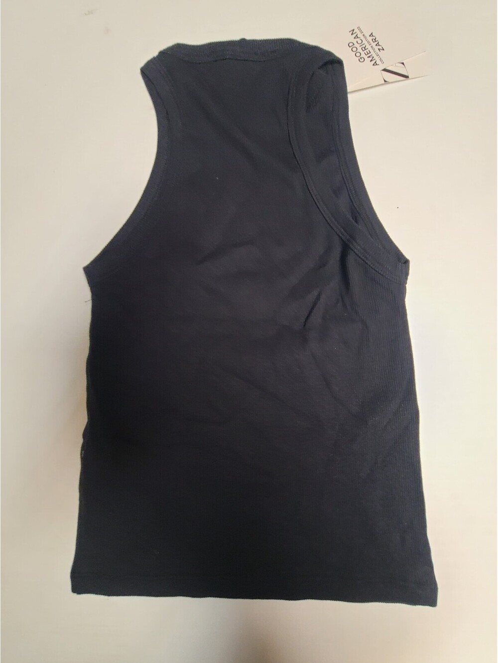 Black Zara cropped knit vest top Size L 3072/100/800
